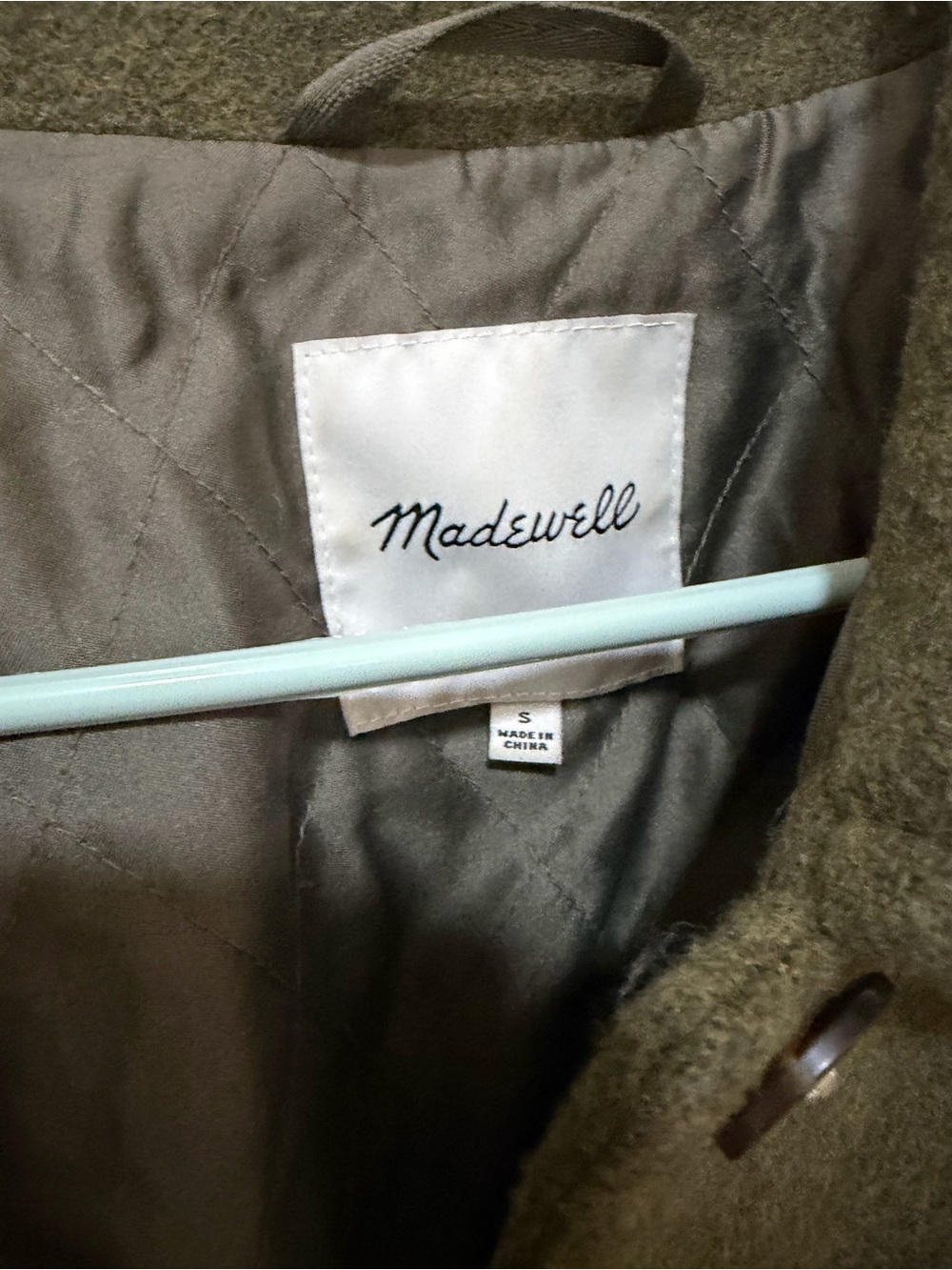 Madewell Brushed Belrose Shirt-Jacket Olive - Picture 4 of 6